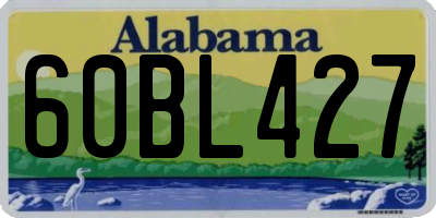 AL license plate 60BL427