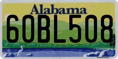 AL license plate 60BL508