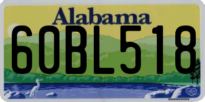 AL license plate 60BL518