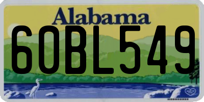 AL license plate 60BL549