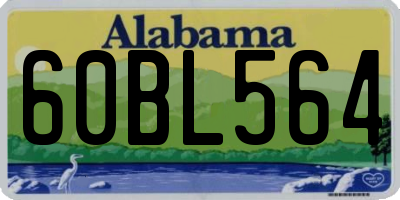 AL license plate 60BL564