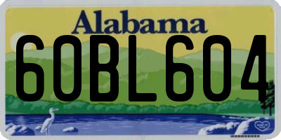 AL license plate 60BL604