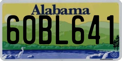 AL license plate 60BL641