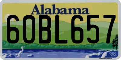 AL license plate 60BL657