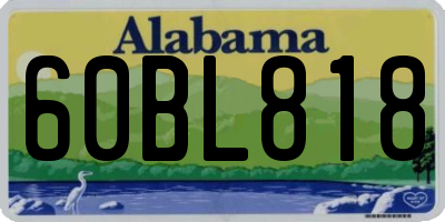 AL license plate 60BL818