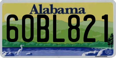 AL license plate 60BL821