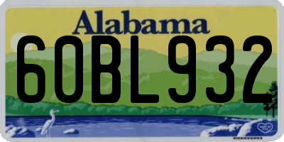 AL license plate 60BL932
