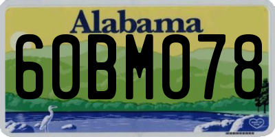 AL license plate 60BM078