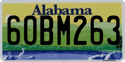 AL license plate 60BM263