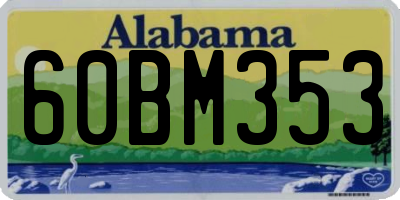 AL license plate 60BM353