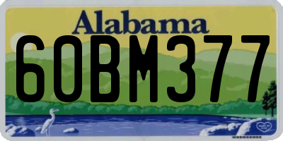 AL license plate 60BM377