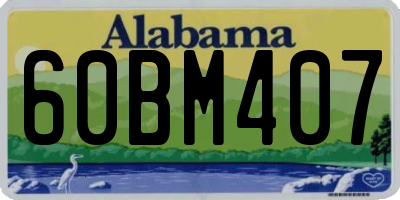 AL license plate 60BM407