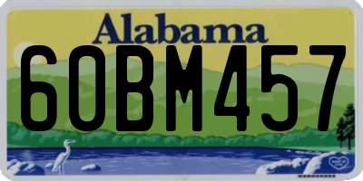 AL license plate 60BM457