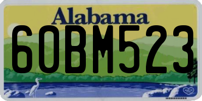 AL license plate 60BM523