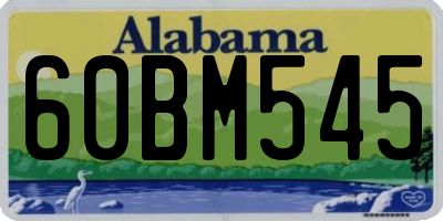 AL license plate 60BM545