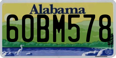 AL license plate 60BM578