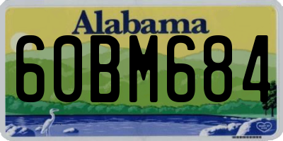 AL license plate 60BM684