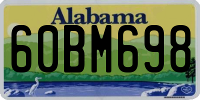 AL license plate 60BM698
