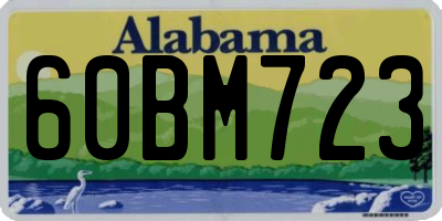 AL license plate 60BM723