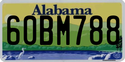 AL license plate 60BM788