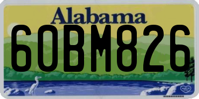 AL license plate 60BM826
