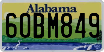 AL license plate 60BM849