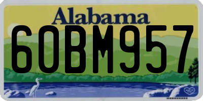 AL license plate 60BM957