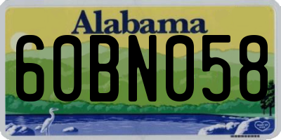 AL license plate 60BN058