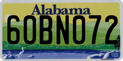 AL license plate 60BN072