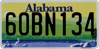 AL license plate 60BN134