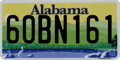 AL license plate 60BN161