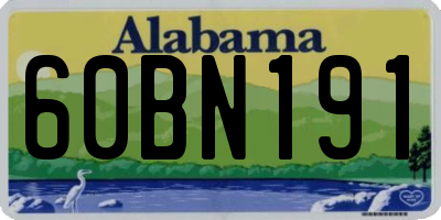 AL license plate 60BN191