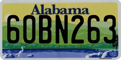 AL license plate 60BN263