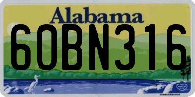 AL license plate 60BN316