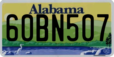 AL license plate 60BN507