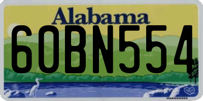 AL license plate 60BN554