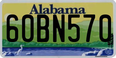 AL license plate 60BN570