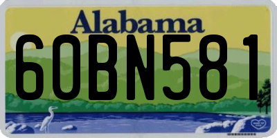AL license plate 60BN581