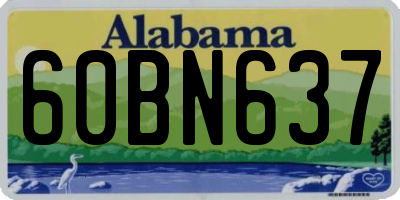 AL license plate 60BN637