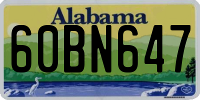 AL license plate 60BN647
