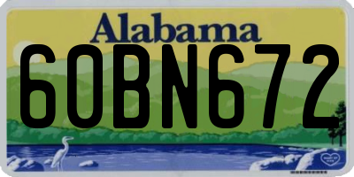 AL license plate 60BN672