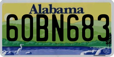 AL license plate 60BN683