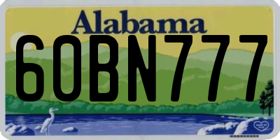 AL license plate 60BN777