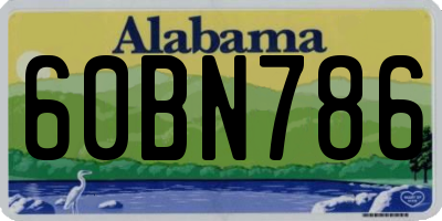 AL license plate 60BN786