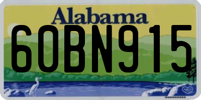 AL license plate 60BN915