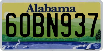 AL license plate 60BN937