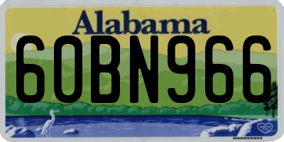AL license plate 60BN966