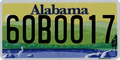 AL license plate 60BO017