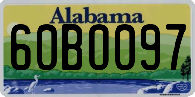 AL license plate 60BO097