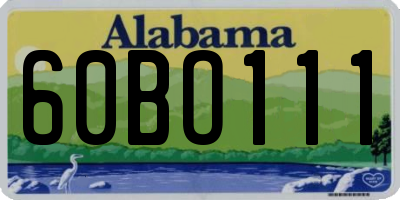 AL license plate 60BO111
